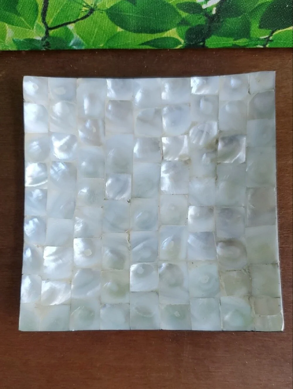 World Market Mother of Pearl Small Piller Plate - Set of 2 NWT